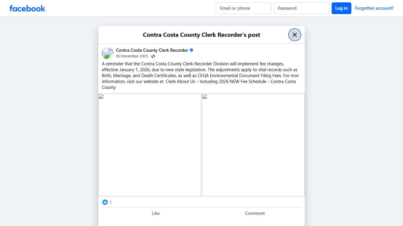A reminder that the... - Contra Costa County Clerk Recorder | Facebook
